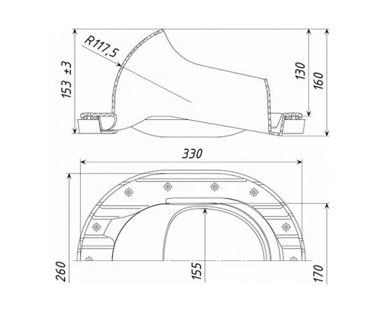 Проходной элемент Татполимер ТP-87/C (серый) 32188 – изображение 2