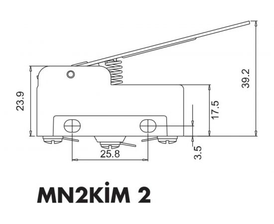 Мини-выключатель Emas с длинным рычажком, 440В ,10А. MN2KIM2 – изображение 2