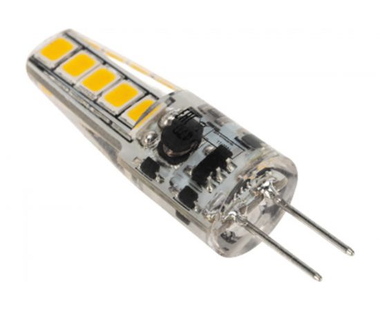 Светодиодная лампа REXANT JC-SILICON G4, 12 В, 2 Вт, 6500 K, холодный свет, силикон 604-5008 – изображение 2