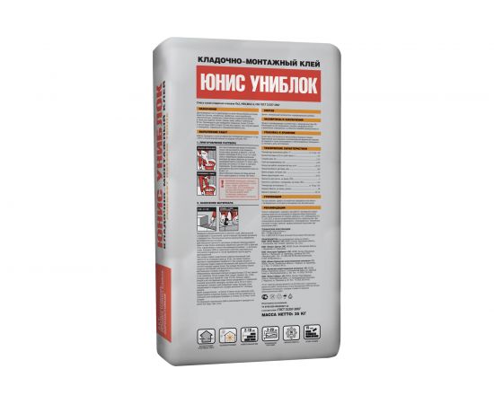 Кладочно-монтажный клей UNIS Униблок 25 кг 56684 – изображение 2