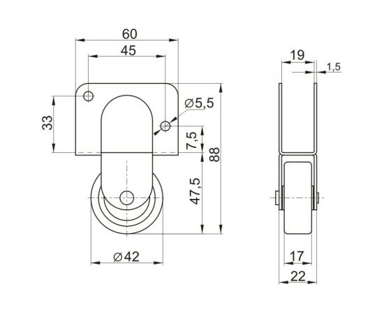 Опора колесная 539 Brante 104231 – изображение 2