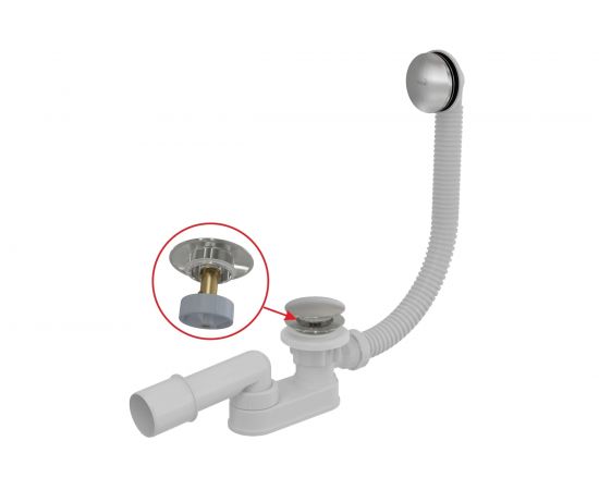 Сифон для ванны Alca Plast CLICK/CLACK, металл A507CKM – изображение 2