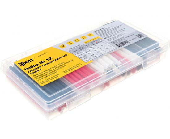 Набор клеевой термоусадочной трубки КВТ №12 85193 – изображение 2