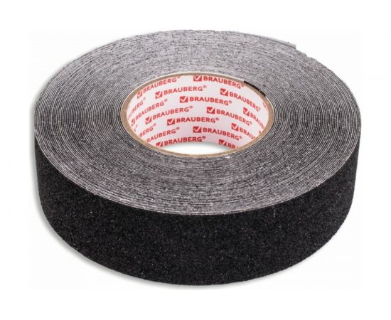 Клейкая противоскользящая зернистая лента BRAUBERG 50 мм х 20 м, черная, основа ПВХ 606774 – изображение 2
