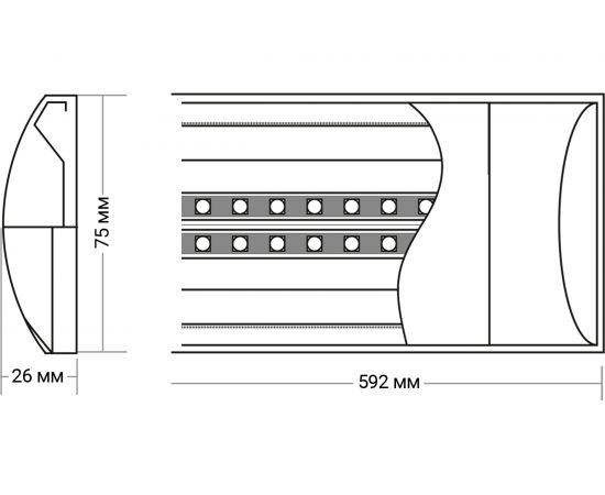 Накладной светильник Jazzway PPO-03 600 20W, 6500K, AL, IP40, 180-240V 5040281A – изображение 3