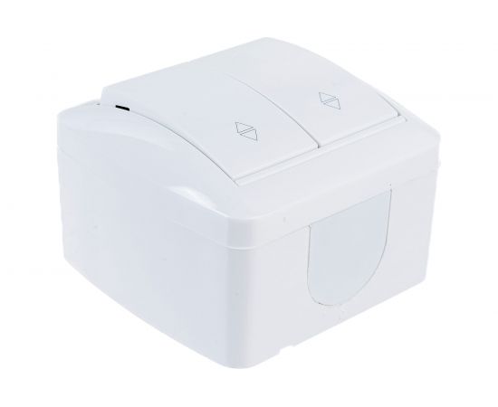 2-клавишный выключатель на 2 направления TDM открытой установка IP44 10А белый "Селигер" SQ1818-0012 – изображение 3