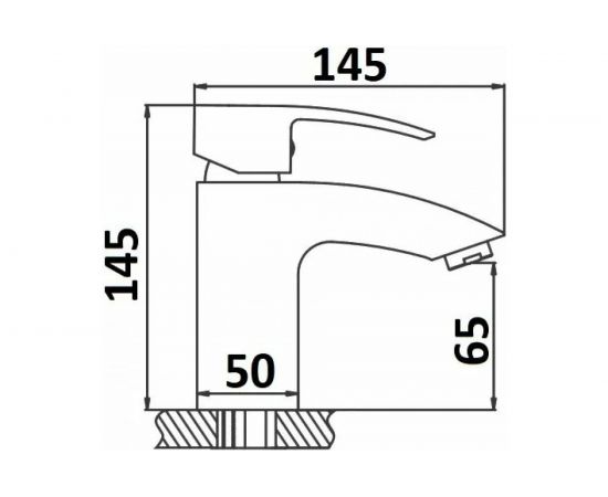 Смеситель для раковины (умывальника) WISENT 10243 – изображение 3