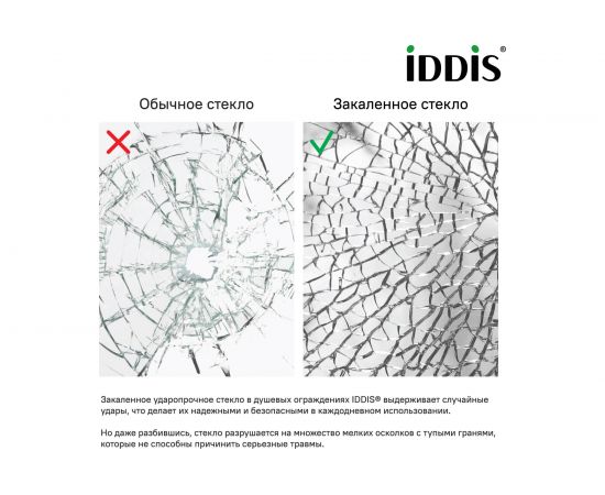 Душевая дверь IDDIS Slide распашная, черный алюминиевый профиль, 120х195 SLI6BH2i69 – изображение 4