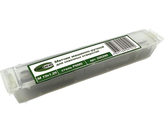 Машинно-ручной метчик TORNERI М13х1.25 Р6М5 для сквозных отверстий 035290 – изображение 4