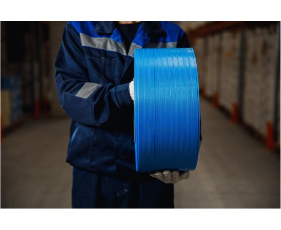 Полипропиленовая лента ВОЛГА ПОЛИМЕР 15x0,8 синяя, 1800 м 15-08-1800-103-08 – изображение 4