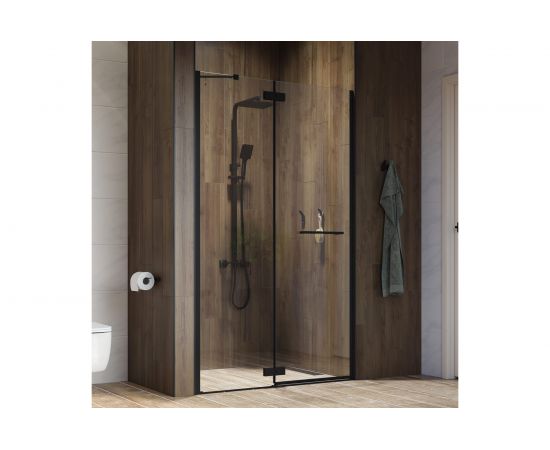 Душевая дверь IDDIS Slide распашная, черный алюминиевый профиль, 120х195 SLI6BH2i69 – изображение 5