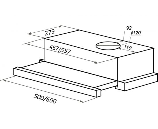 Кухонная вытяжка MAUNFELD черный VS LIGHT 50 BLACK – изображение 9