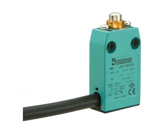 Концевой линейный выключатель быстрого переключения Emas 1-но направленный, 240В, 3А L61K13PUM211 