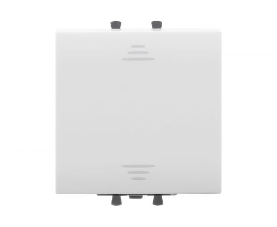 Модульный 1-клавишный выключатель DKC Avanti ""Белое облако"", 2 модуля, 16А, IP20, белый 4400102 