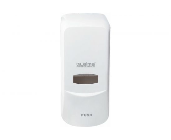 Диспенсер для жидкого мыла ЛАЙМА-пены PROFESSIONAL наливной, 1 л, белый, ABS-пластик 606681 