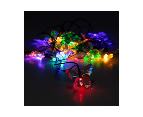 Садовая гирлянда ЭРА ERASF22-15 на солнечной батарее, Бабочки, 20 LED, 5.8 м Б0053364 – изображение 11