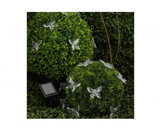 Садовая гирлянда ЭРА ERASF22-15 на солнечной батарее, Бабочки, 20 LED, 5.8 м Б0053364 – изображение 12