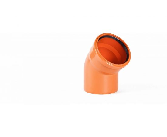 Отвод наружной канализации ХЕМКОР 160 мм, 45 градусов 2491096 – изображение 2