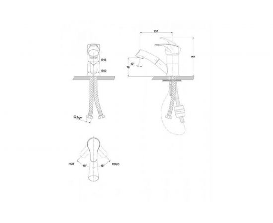 Смеситель для раковины KAISER Leon парикмахер O40 19366 – изображение 2