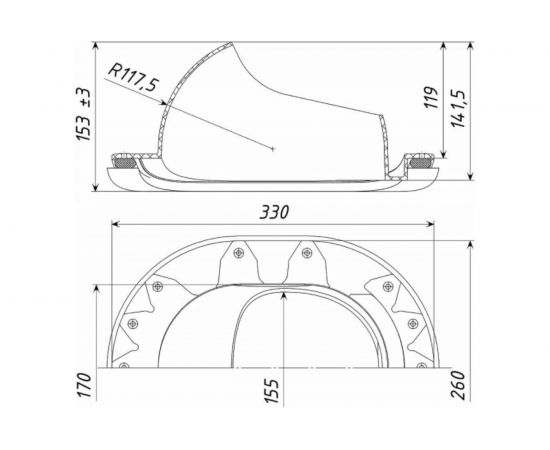 Проходной элемент Татполимер ТP-87/S (коричневый) 29305 – изображение 2