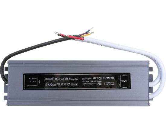Блок питания Uniel 200B67 24V IP67 2 выхода UET-VAF UL-00007580 – изображение 2
