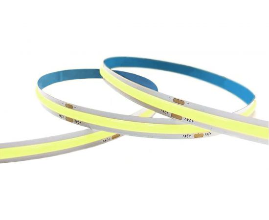 Светодиодная лента Apeyron 24В, 10Вт/м, COB, 528д/м, IP20, 900Лм/м, подложка 8мм, 5м, холодный белый 00-376 – изображение 2