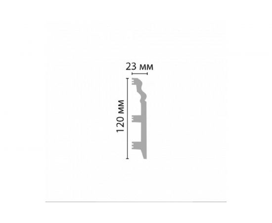 Напольный ударопрочный плинтус Stenopol 120х23х2000 мм C7233 – изображение 2
