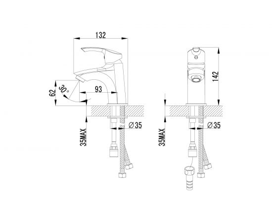 Смеситель для раковины и биде Lemark Plus Strike LM1116C – изображение 2