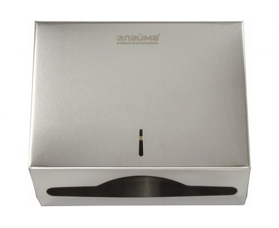 Диспенсер для полотенец ЛАЙМА PROFESSIONAL ECONOMY, Interfold, нержавеющая сталь, матовый, 605050 – изображение 2