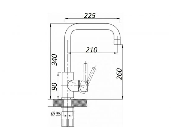 Смеситель для кухни WISENT оникс 4998-4-25 – изображение 3