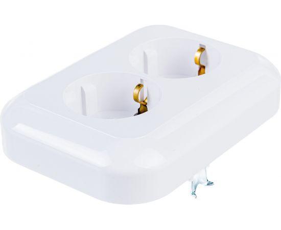 Розетка Bylectrica 2-местная СУ с заз.конт., серия ГАРМОНИЯ, белый, РС16-239 – изображение 3