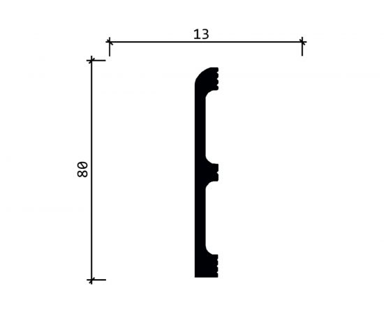 Плинтус напольный ударопрочный влагостойкий (ваниль; 80Х13Х2400 мм) Decor-Dizayn 706-77 – изображение 4