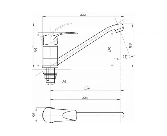 Смеситель для кухни Профсан ПСМ тип См-МОЦБА, См-УмОЦБА PSM-425-023 – изображение 5