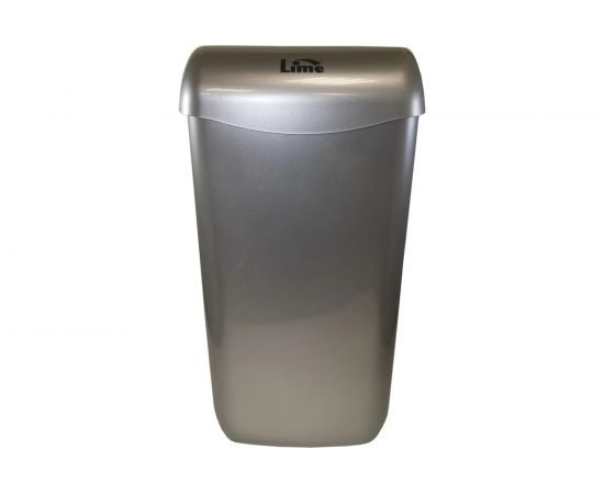 Корзина для мусора LIME 11 л, подвесная, с держателем мешка, серая 974111 