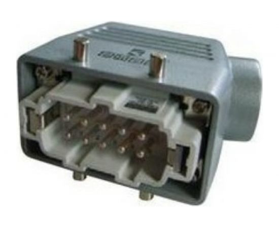 Вилка Emas 4-фиксатора, боковой ввод, 10 полюсов, 16А, 400В. EBM10FU10 