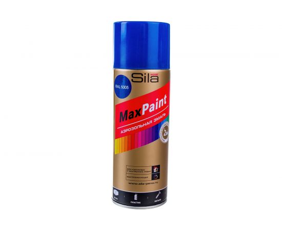 Универсальная аэрозольная эмаль Sila HOME Max Paint (синий RAL 5005; 520 мл) SILP5005 