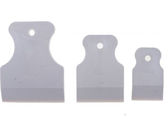 Набор шпателей НАШ ИНСТРУМЕНТ резиновые, 40, 60, 80 мм белые, 3 шт 020608-002-003 