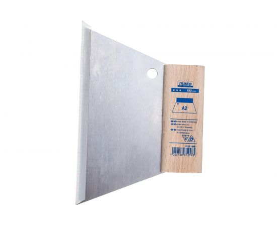Зубчатый шпатель MAKO для клея трапециевидный стальной, идеален для нанесения клея, тип A2 812518SB 