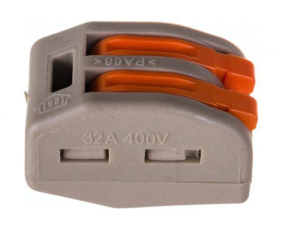 Строительно-монтажная клемма EKF PROxima СМК 222-412 с рычагом, 2 отверстия, 0,08-2,5мм2 plc-smk-412 