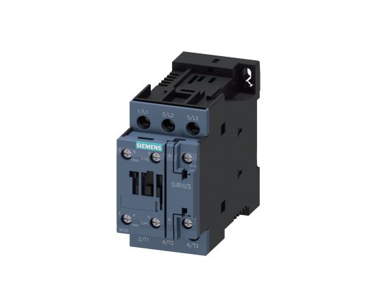 Контактор Siemens 3 полюса AC-3, 11КВТ/400В, Блок-Контакты 1НО+1НЗ 3RT20261BB40 
