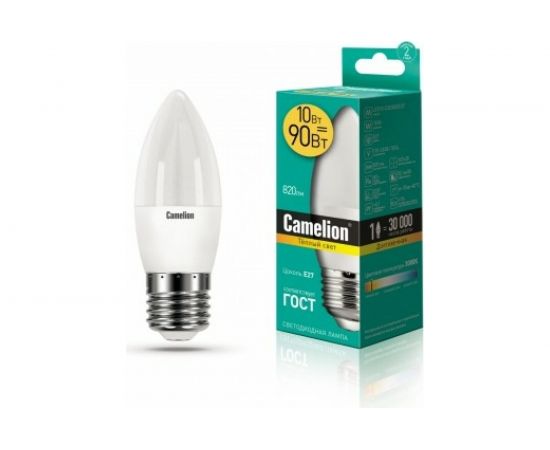 Светодиодная лампа Camelion LED10-C35/830/E27 10Вт 220В 13560 