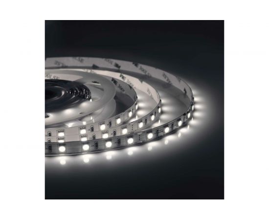 Светодиодная лента Apeyron 24В, 14,4Вт/м, smd5050, 60д/м, IP20, 800Лм/м, подложка, 10мм, 5м, холодный белый 00-340 