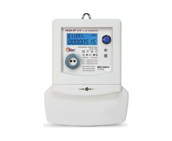 Счетчик электроэнергии ТАЙПИТ НЕВА МТ 315 1.0 AR RF2BSCP28 6125383 