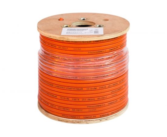 Греющий саморегулирующийся кабель PROCONNECT 10MSR-PF, пищевой, 10 Вт/1 м, 100 м 51-0634 