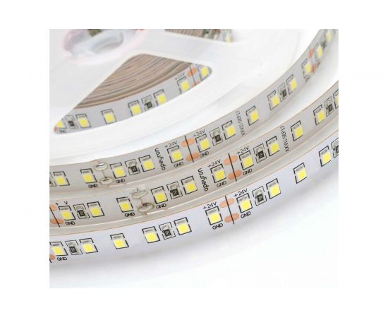 Светодиодная лента Apeyron 24В, 14,4Вт/м, smd5050, 60д/м, IP20, 800Лм/м, подложка, 10мм, 5м, холодный белый 00-340 – изображение 2
