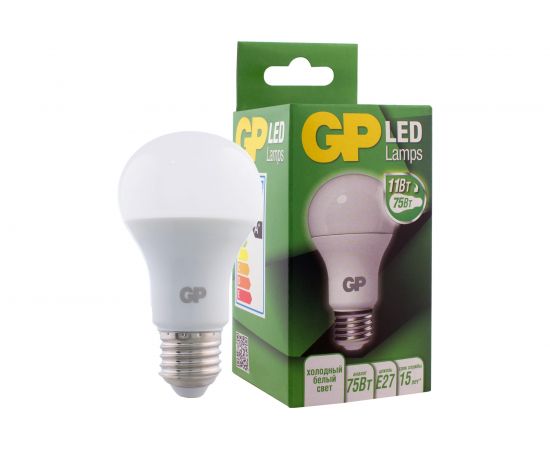 Светодиодная лампа GP в колбе груша LEDA60-11WE27-40K-2CRB1 – изображение 2