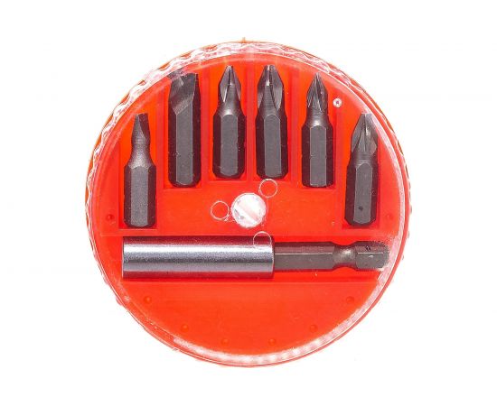 Набор бит (25 мм; 6 шт.) в круглом картридже + адаптер (60 мм) FIT 57621 – изображение 2