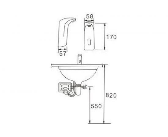 Автоматический сенсорный смеситель Ksitex М-3088 33085 – изображение 2
