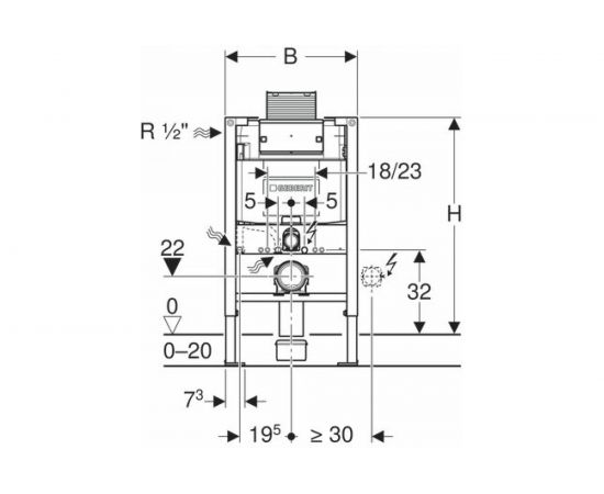 Монтажная рама GEBERIT 111.003.00.1 Duofix Omega для подвесного унитаза 00000037105 – изображение 2