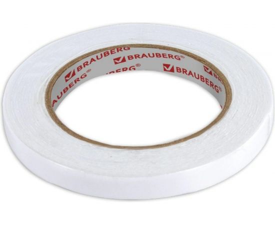 Прочная двухсторонняя клейкая лента на вспененной основе BRAUBERG 12 мм х 5 м х 1 мм 227269 – изображение 2